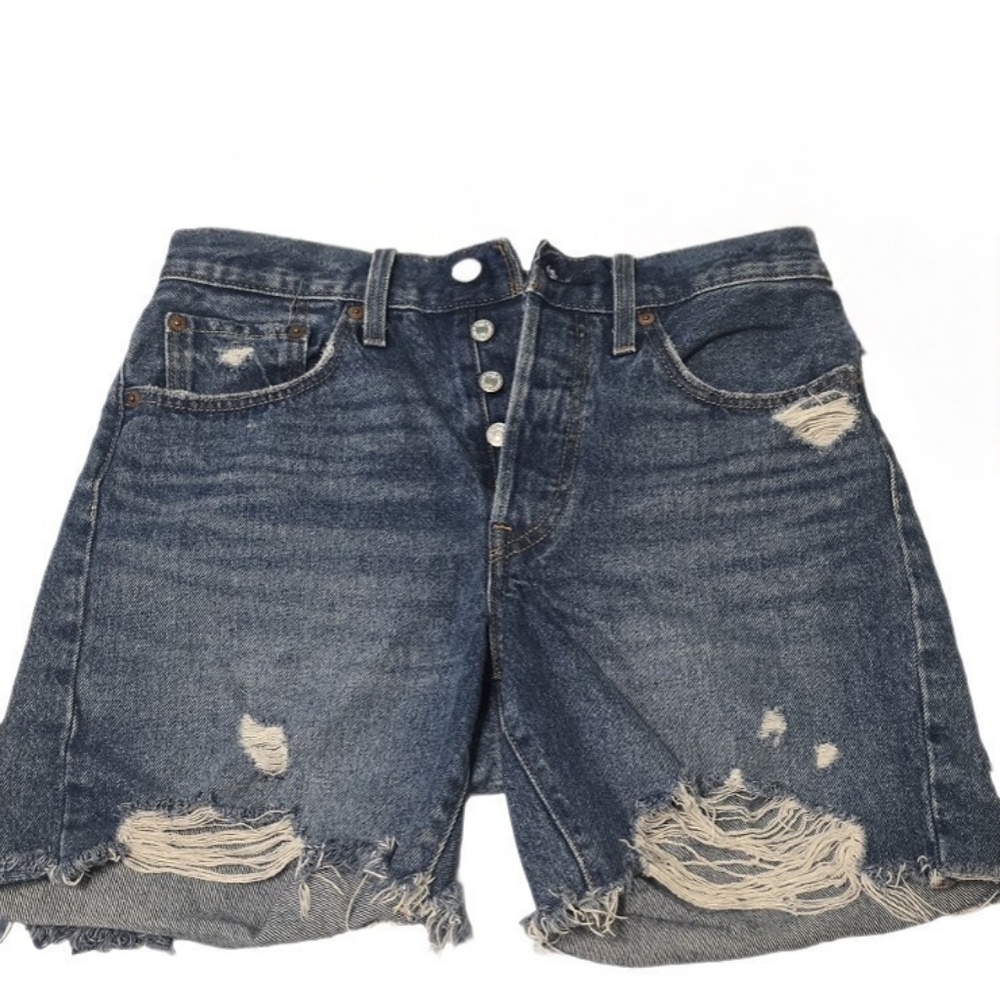 Levi's Women 501 Distressed Denim Cutoff Shorts W 26